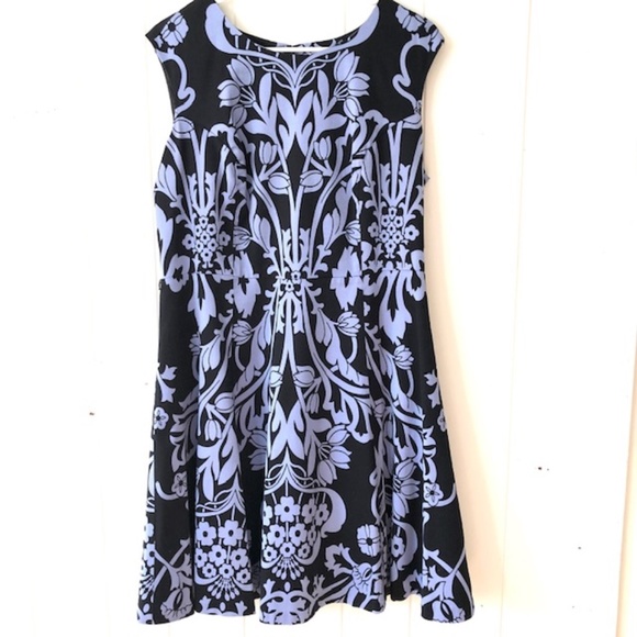 INC International Concepts Dresses & Skirts - INC International Concepts Black w/Blue Print